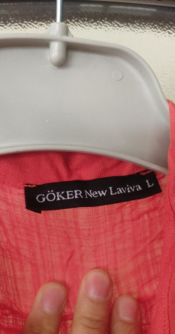 Nakışlı Kırmızı Uzun Kollu Keten Gömlek - Görsel 5