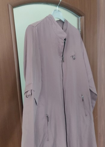 Bej Uzun Keten Kadın Kaban - Görsel 3