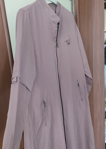 Bej Uzun Keten Kadın Kaban - Görsel 4