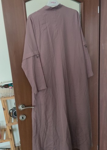 Bej Uzun Keten Kadın Kaban - Görsel 8