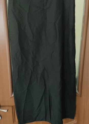 Kadın Siyah Uzun Saten Etek - Görsel 5