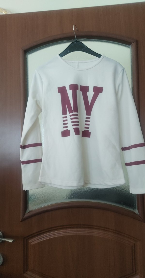 Beyaz Baskılı Uzun Kollu Sweatshirt - Görsel 3