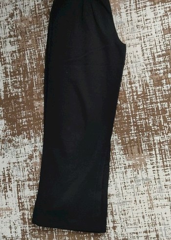 Siyah Kadın Midi Kumaş Pantolon Velcro - Görsel 4
