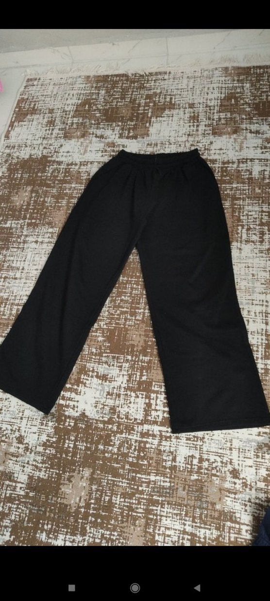 Siyah Kadın Midi Kumaş Pantolon Velcro - Görsel 3