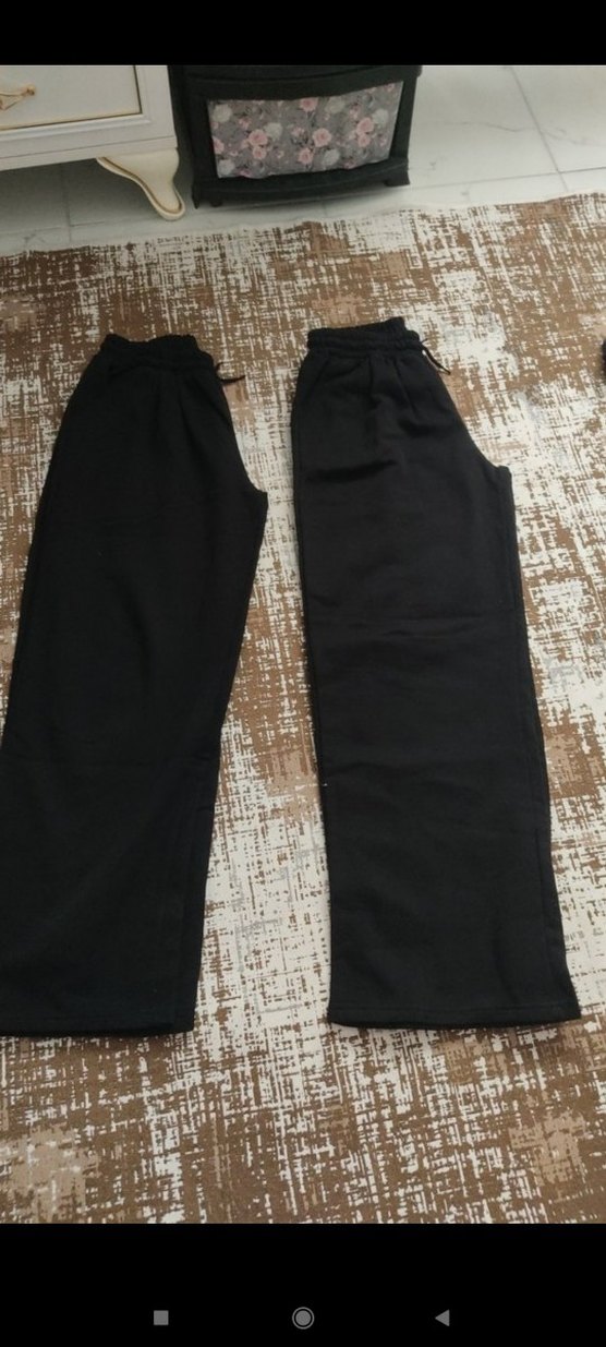 Siyah Kadın Midi Kumaş Pantolon Velcro - Görsel 2