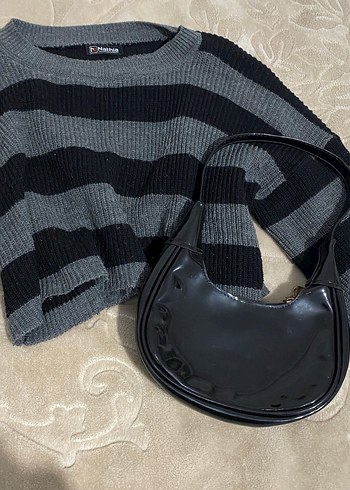 Siyah Deri Kadın Çanta - Görsel 3