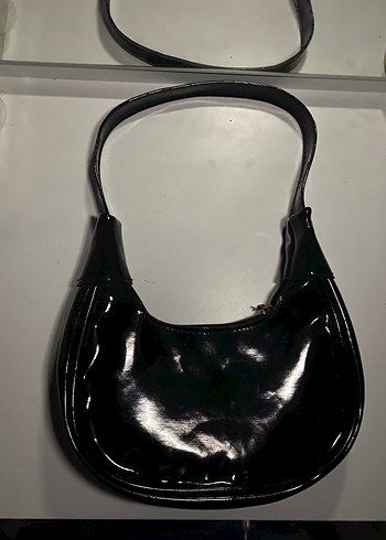 Siyah Deri Kadın Çanta - Görsel 2