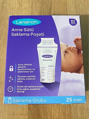 Lansinoh saklama poşeti