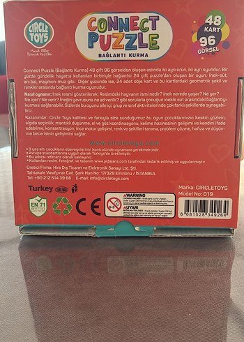 Bağlantı Kurma 48 Kartlı Renkli Puzzle - Görsel 2