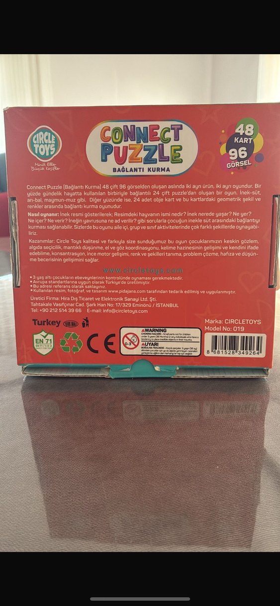 Bağlantı Kurma 48 Kartlı Renkli Puzzle - Görsel 2