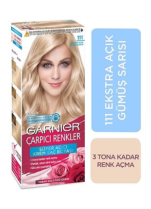 Garnier Açık Gümüş Sarısı Saç Boyası 