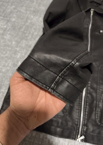 KOTON SİYAH SUNİ DERİ MONT - Görsel 8