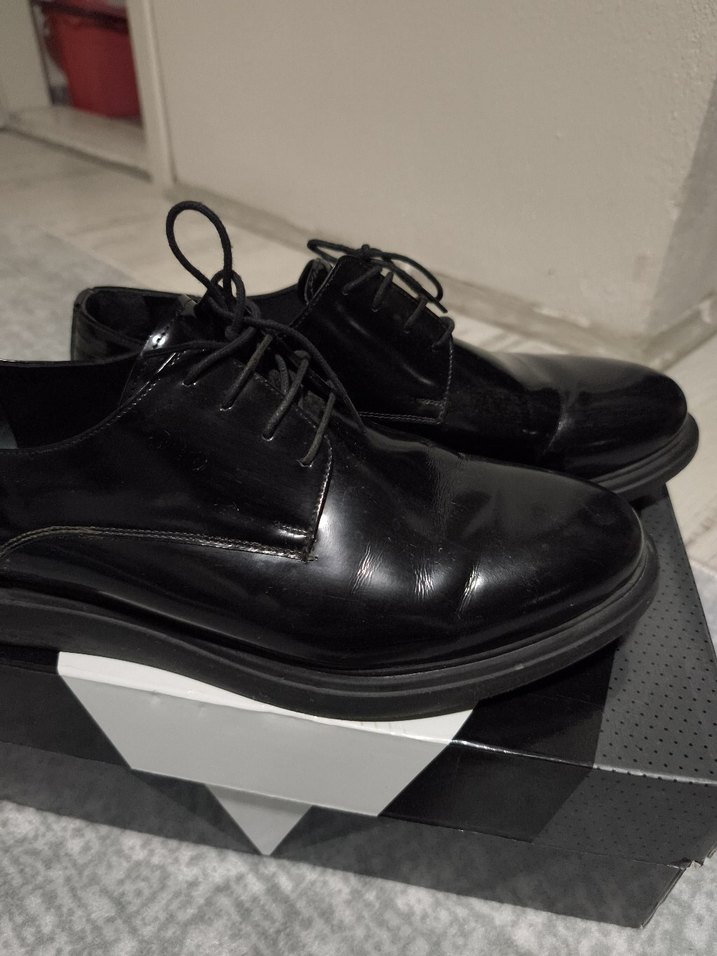 Erkek Siyah rugan Klasik Ofis Ayakkabısı - Görsel 5