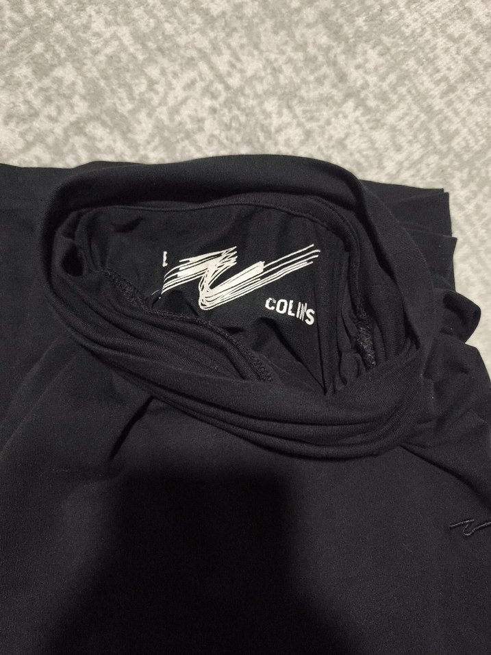 Siyah ince balıkçı yaka t-şhirt - Görsel 2