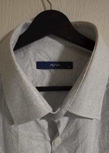 Avva mavi desenli gömlek - Görsel 2