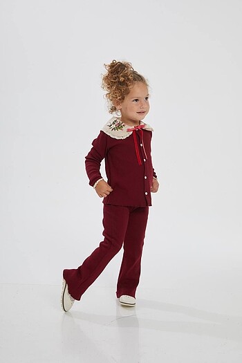 Zara 7-8 Yaş Yakası Nakış Detaylı Kız Çocuk Takım (AÇIKLAMAYI OKUYUNU