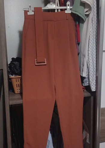 Kahverengi Kadın Kumaş Pantolon - Görsel 3