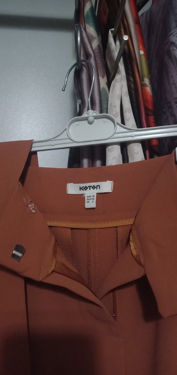 Kahverengi Kadın Kumaş Pantolon - Görsel 2