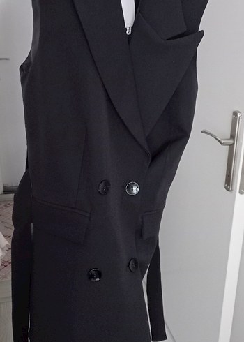 Siyah Kemerli Kadın Yelek - Görsel 2