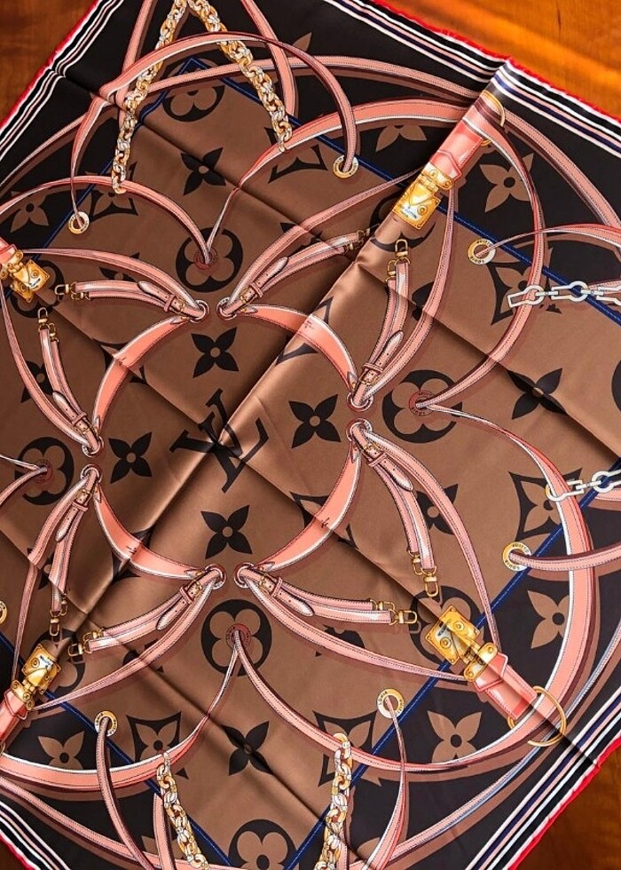 İthal ipek eşarp - Görsel 2