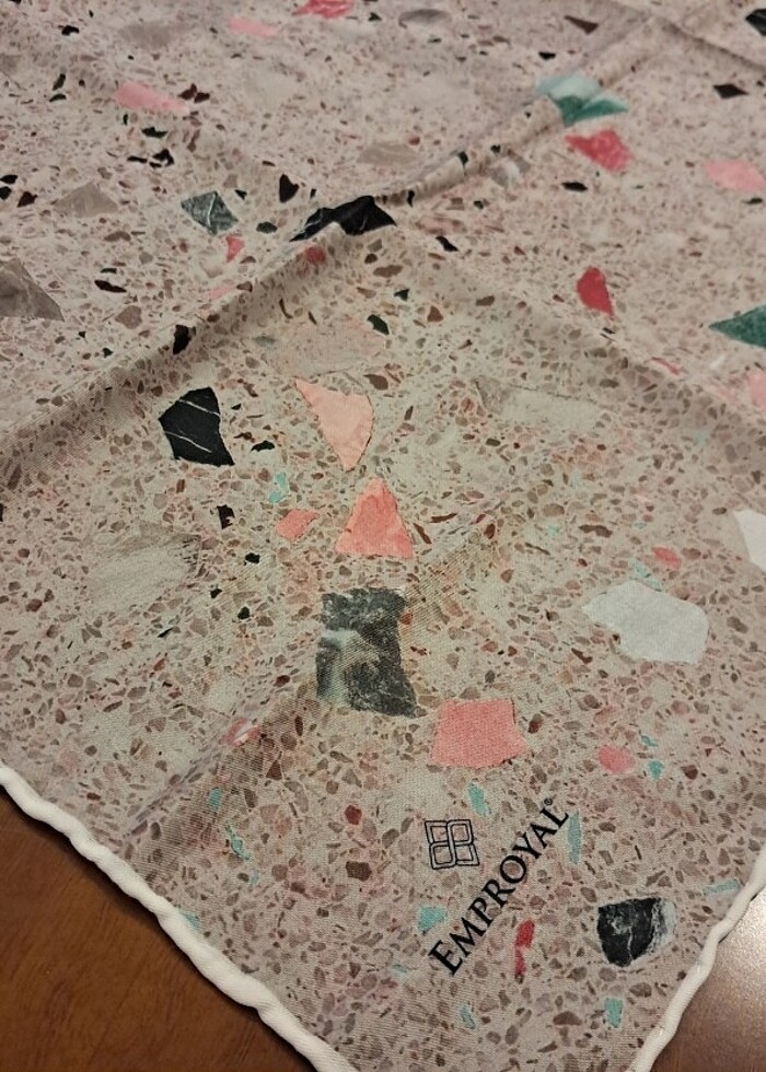 Emproyal kare pamuklu eşarp - Görsel 2