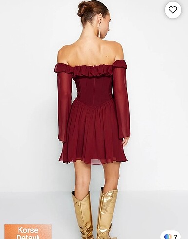 Trendyol & Milla Milla bordo elbise