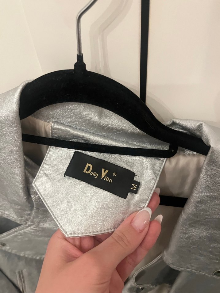 Gri Deri Kadın Ceket - Görsel 3