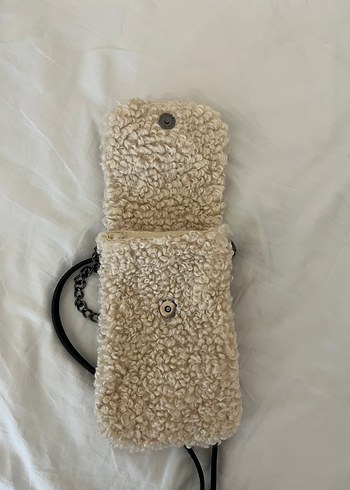 Stradivarius Kadın Bej Peluş Çanta - Görsel 5