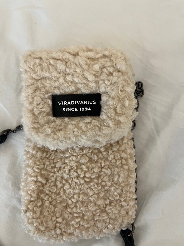 Stradivarius Kadın Bej Peluş Çanta - Görsel 3