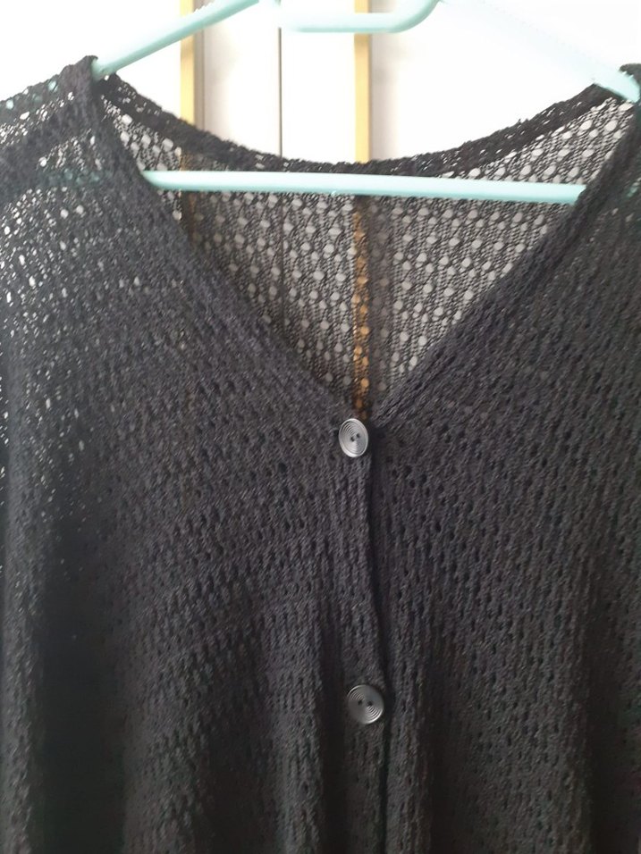 Ajurlu Siyah Hırka - Görsel 4