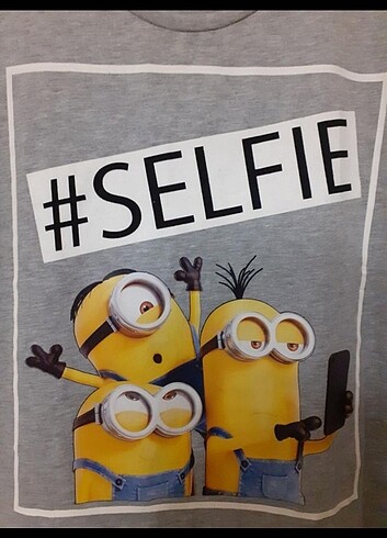 l Beden gri Renk Minion t-shirt 