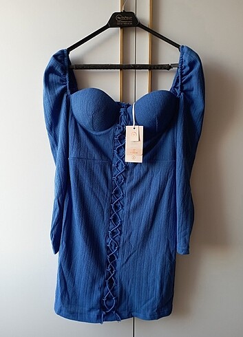 Drapeli Elbise  - Görsel 7