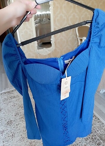 Drapeli Elbise  - Görsel 11