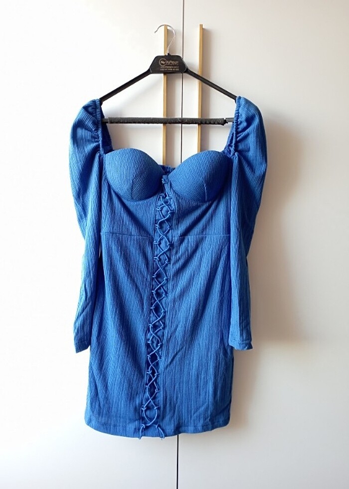 Drapeli Elbise  - Görsel 3