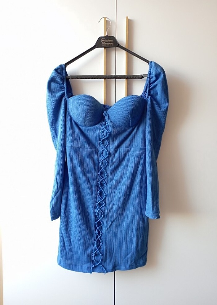 Drapeli Elbise  - Görsel 4