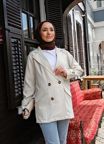 Çizgili Blazer