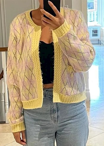 Sarı Nakışlı Hırka - Görsel 8