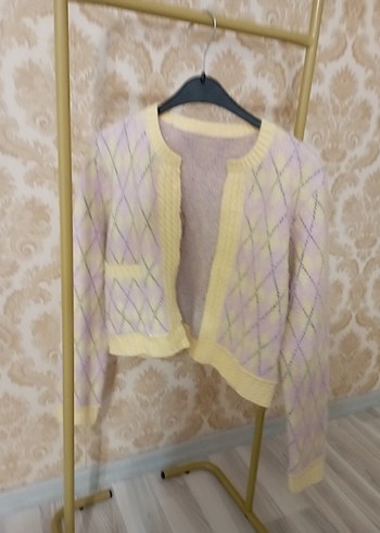 Sarı Nakışlı Hırka - Görsel 11