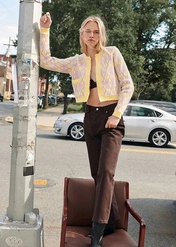 Sarı Nakışlı Hırka - Görsel 7