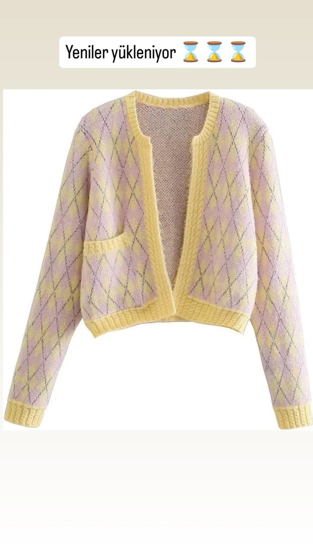 Sarı Nakışlı Hırka - Görsel 2