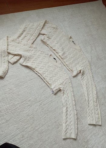 Bej Triko Bolero, Uzun Kollu, Boğazlı - Görsel 7