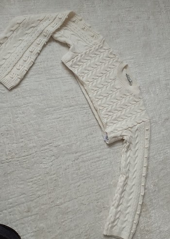 Bej Triko Bolero, Uzun Kollu, Boğazlı - Görsel 9