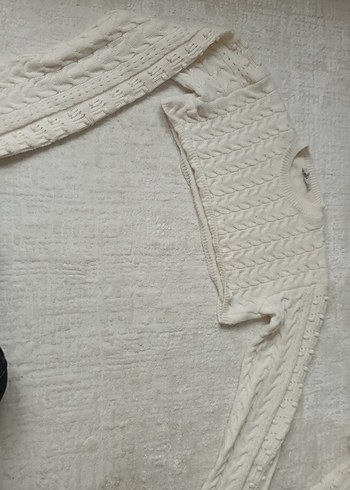 Bej Triko Bolero, Uzun Kollu, Boğazlı - Görsel 2