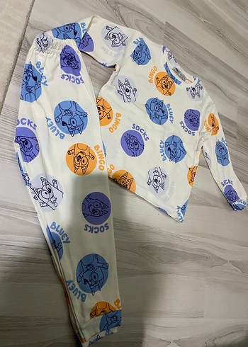 Renkli Baskılı Çocuk Polar Pijama Takımı - Görsel 3