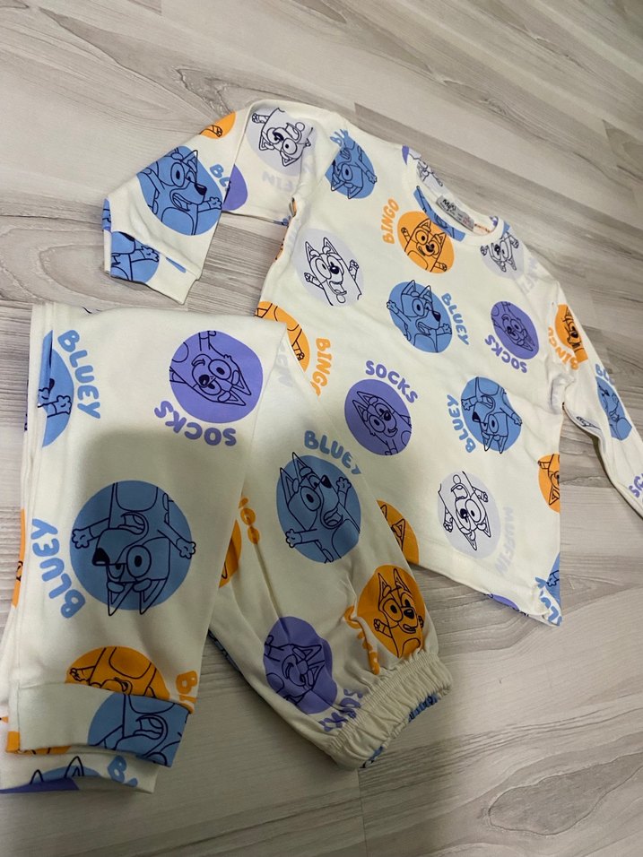 Renkli Baskılı Çocuk Polar Pijama Takımı - Görsel 2