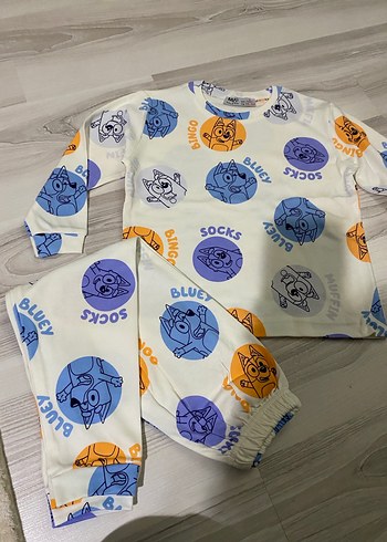 Renkli Baskılı  pijama takımı - Görsel 3