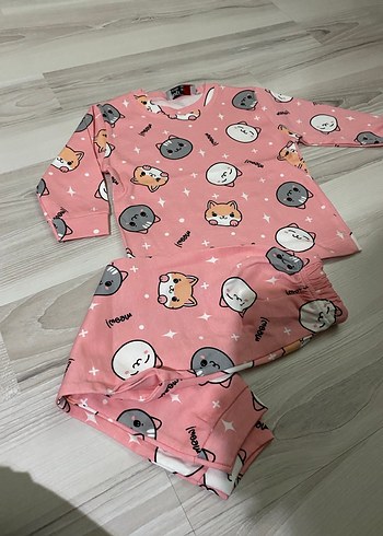 Pembe Baskılı pijama takımı - Görsel 2