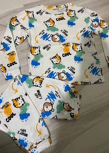 Renkli Baskılı Erkek Bebek Takımı - Görsel 3