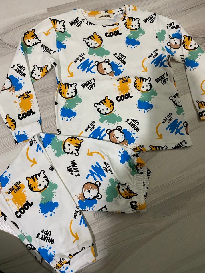 Renkli Baskılı Erkek Bebek Takımı - Görsel 3