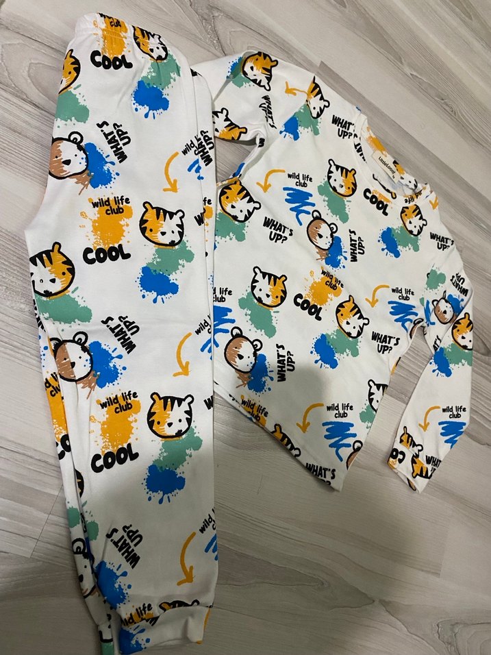 Renkli Baskılı Erkek Bebek Takımı - Görsel 4